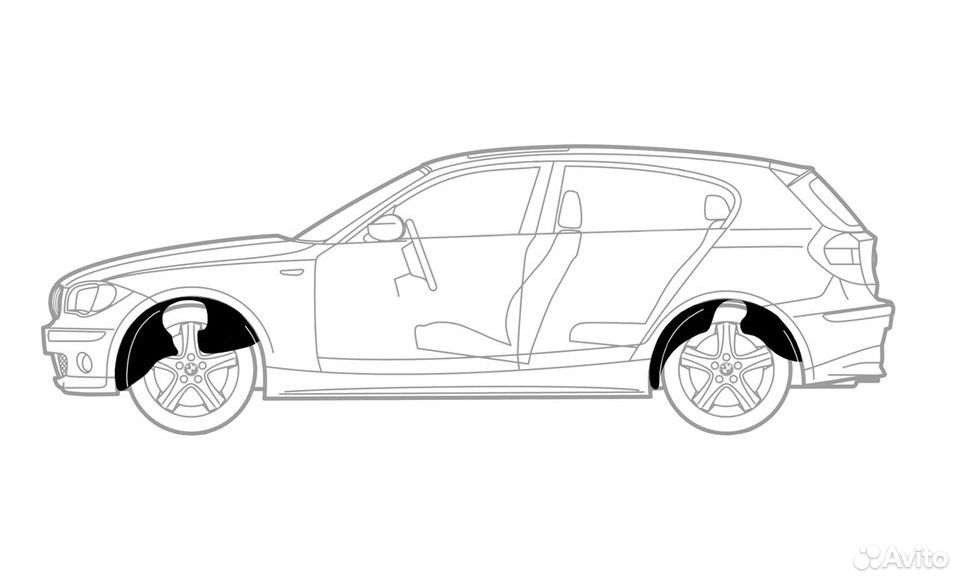 Подкрылки задние на Kia Rio (хэтчбек)