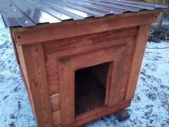 Утепленная будка для собаки из лиственницы