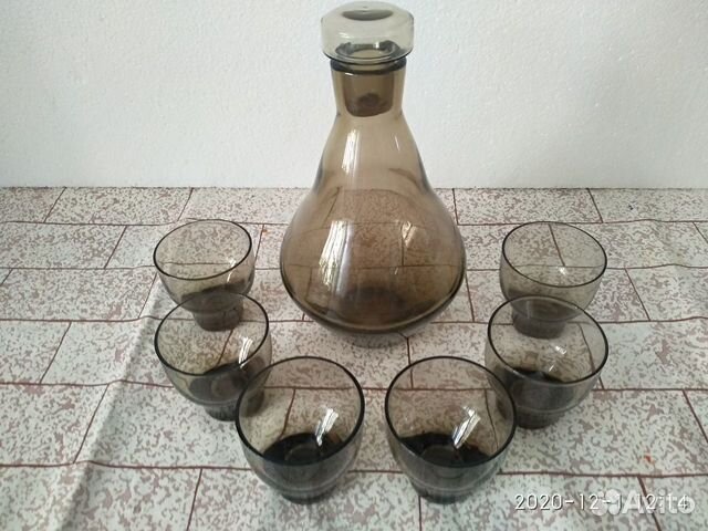 Графин штоф с рюмочками (новый). Пр-во СССР