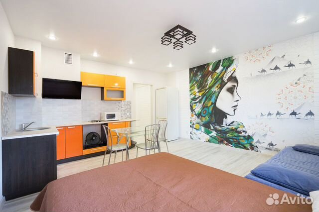 

Квартира-студия, 35 м², 2 кровати