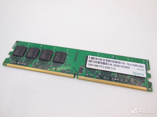Оперативная память DDR2 2GB 667MHZ apacer UNB PC2