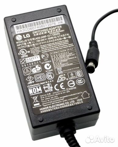 Блок питания для монитора LG 12V (ADS-24NP-12-1)