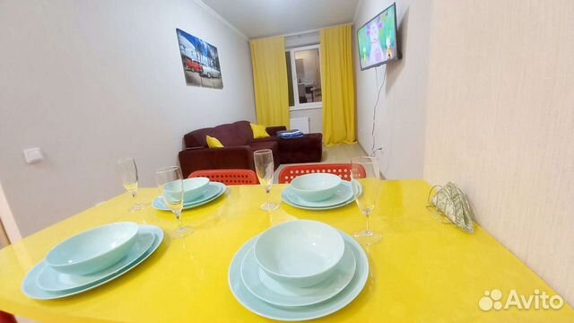 

1-к. квартира, 54 м², 2 кровати