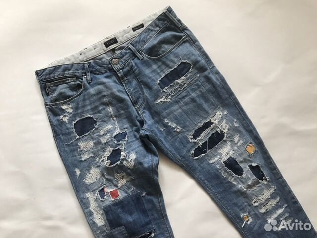 Limited Armani Jeans Distressed Patchwork