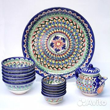 Узбекская посуда ручная работа Риштан