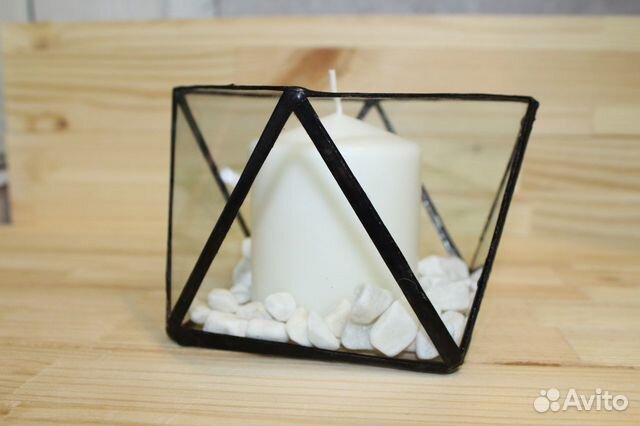 Флорариум. Геометрическая ваза из стекла