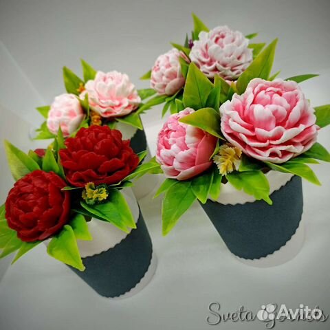 Букетики из мыла