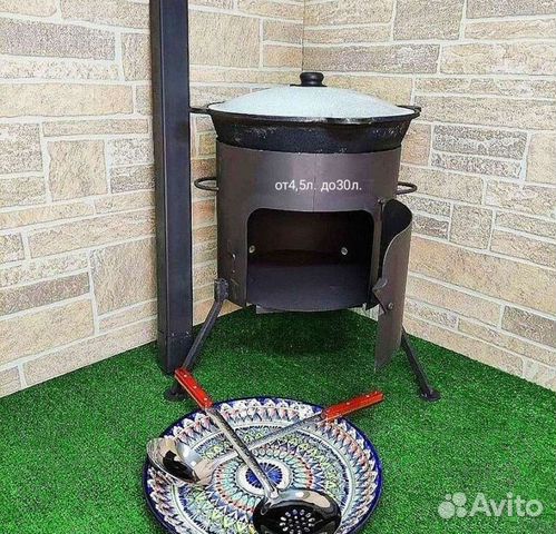 Печь + казан + шумовка комплектом и раздельно