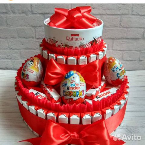 Тортики киндер, сникерс, кит кат