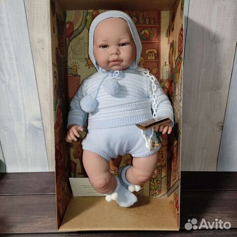 Новый Пупс 46 см Испания Lamagik Марио в кофте и ч