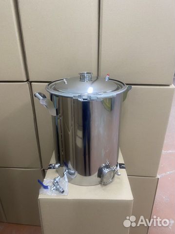 Куб кастрюльного типа 36 литров с врезкой под тэн