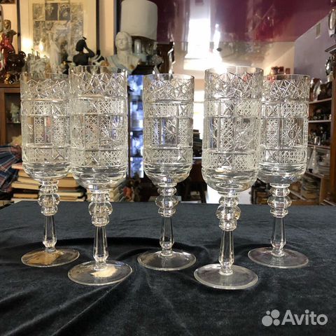 Бокалы цилиндры. Хрусталь