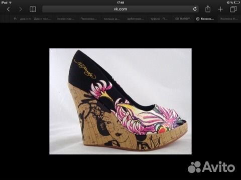 Туфли/босоножки на танкетке Ed Hardy