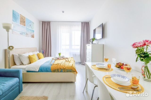 

Квартира-студия, 26 м², 2 кровати