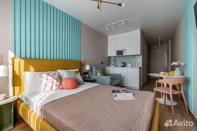 

Квартира-студия, 25 м², 2 кровати