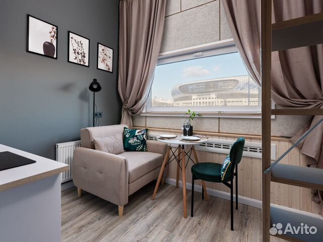 

Квартира-студия, 18 м², 2 кровати