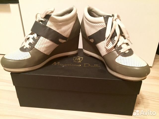 Кожаные кеды на танкетке (Thomas Munz) 38