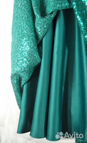 Юбка с пайетками зеленая Юбка с пайетками зеленая