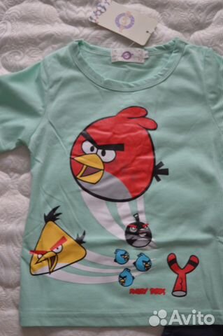 Летний комплект футболка шорты Angry Birds 3 года Летний комплект футболка шорты Angry Birds 3 года