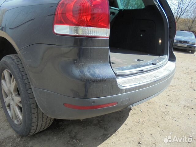 Бампер задний VW Touareg. В сборе. Парктроники