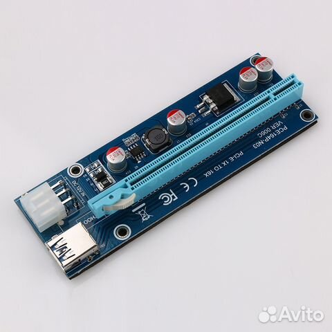 Райзер PCI-E 16X в PCI-E 1X (ver.006C) Райзер PCI-E 16X в PCI-E 1X (ver.006C)