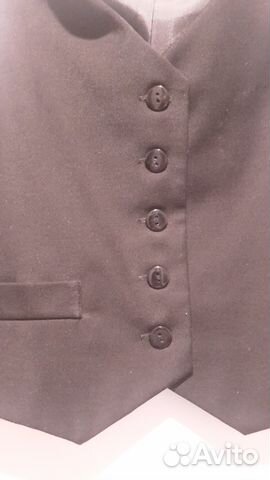 Жилет черный школьный на рост 134