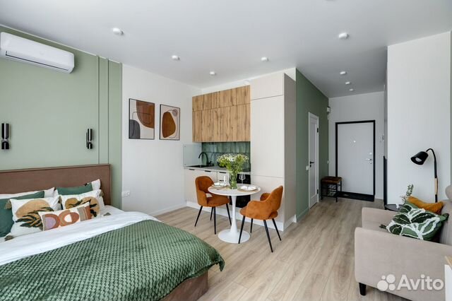 

Квартира-студия, 28 м², 2 кровати