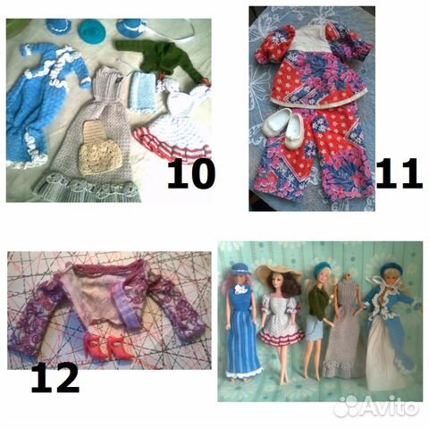 Одежда и туфельки на куклу винтаж СССР разные