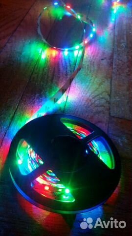 Светодиодная лента RGB разноцветная 5 метров Светодиодная лента RGB разноцветная 5 метров