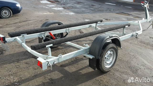 Легковой прицеп для лодки. 5.5х2м Оцинкованная ось