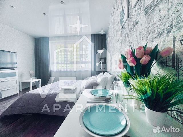 

Квартира-студия, 30 м², 2 кровати
