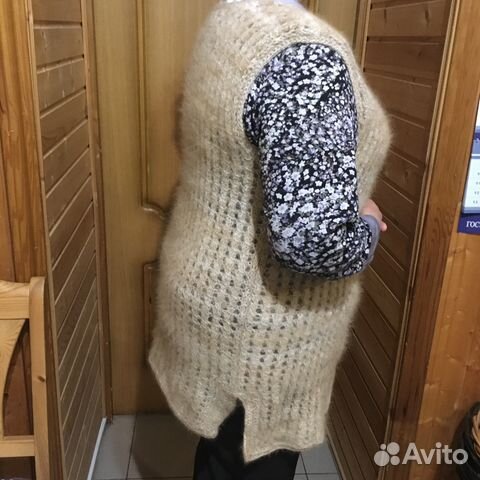 Жилет вязанный из натурального собачьего пуха