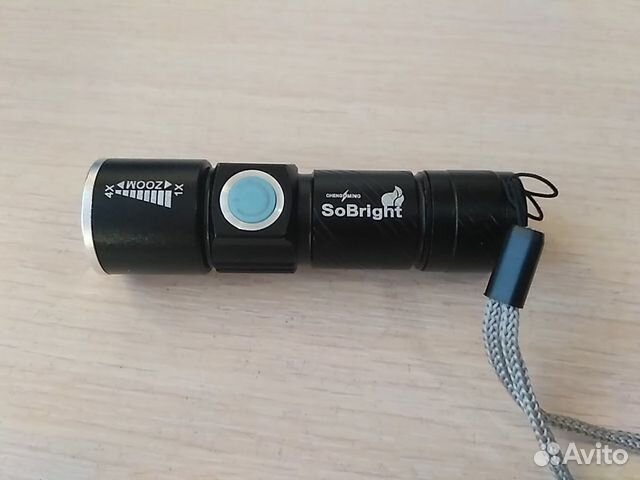 Ручной фонарик SoBright с USB зарядкой