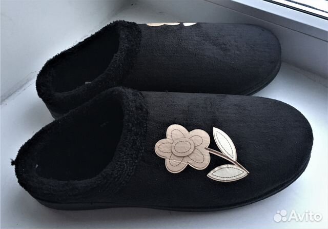 Тапочки тапки новые 40 - 41 р. супер теплые черные Тапочки тапки новые 40 - 41 р. супер теплые черные
