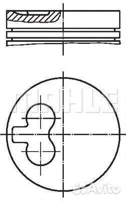 Поршень+палец, без колeц audi/ VW 1X/1Y/AAB/AAS