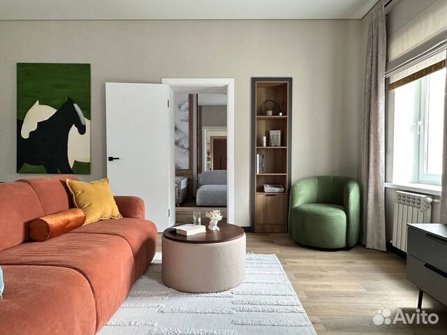 

1-к. квартира, 55 м², 3 кровати