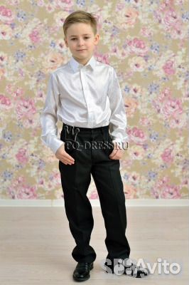 Рубашка атласная белая