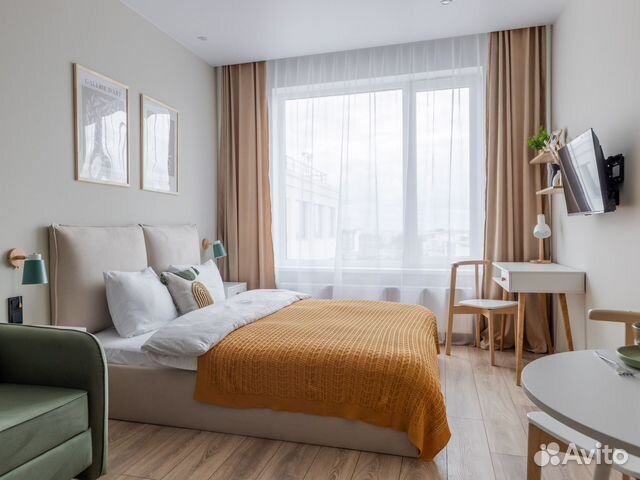 

Квартира-студия, 29 м², 2 кровати