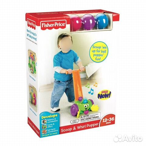 Игрушка- каталка Fisher Price с шариками и музыкой