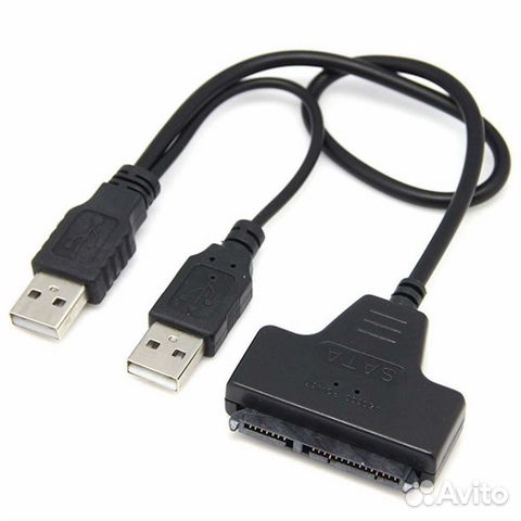 Переходник USB для диска SATA с доп.питанием USB