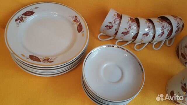 Кофейный фарфоровый сервиз Вербилки новый Кофейный фарфоровый сервиз Вербилки новый