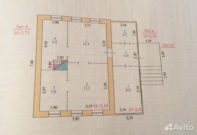 Дом 53 м² на участке 7.3 сот.