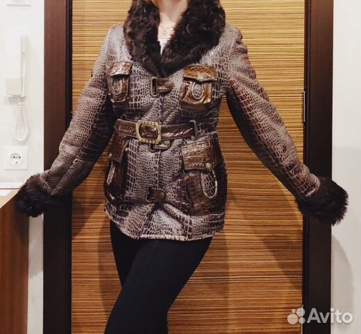 Дубленка женская, нат. кожа/шерсть, размер 42-44