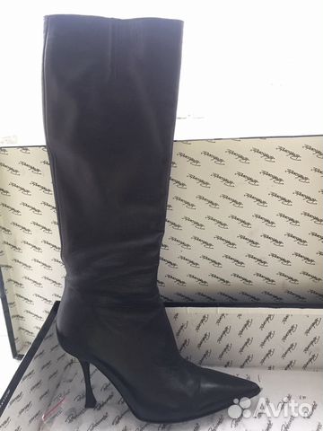 Высокие сапоги натуральная кожа новые