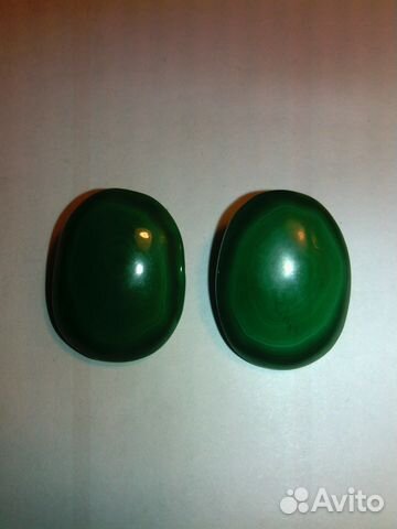 Клипсы малахитовые Клипсы малахитовые