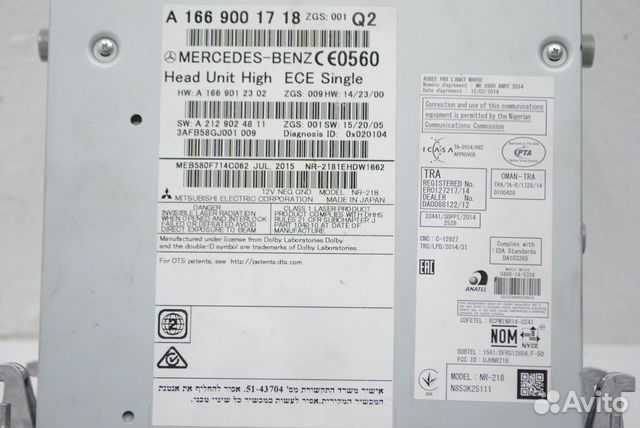 Магнитола Comand NTG 5s1 Mercedes W166 GLE-Klass Магнитола Comand NTG 5s1 Mercedes W166 GLE-Klass