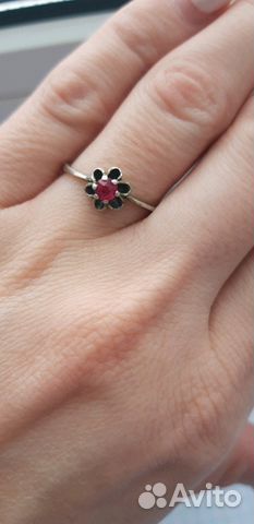 Винтаж Кольцо с корундом Серебро СССР 18 р