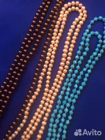 Длинные бусы из натуральных камней Длинные бусы из натуральных камней