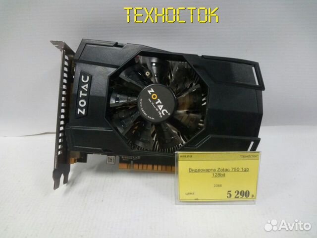 Видеокарта zotac GeForce GTX 750