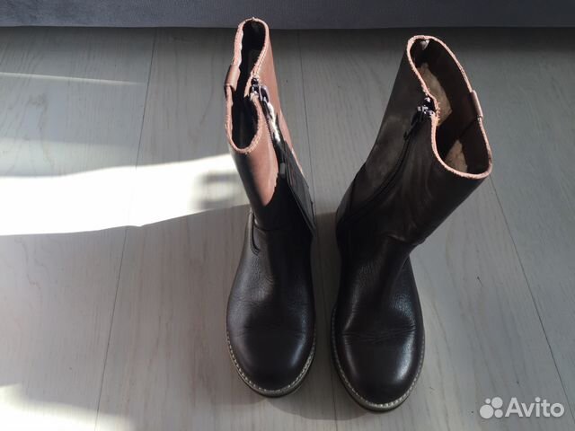 Детские сапоги из натуральной кожи Zara